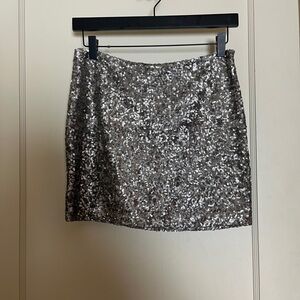 Rieley Silver Sequin Miniskirt